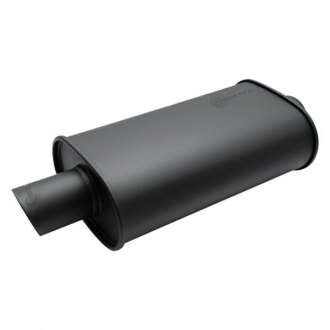 Vibrant Performance® - Streetpower 304 SS Oval Black Exhaust Muffler