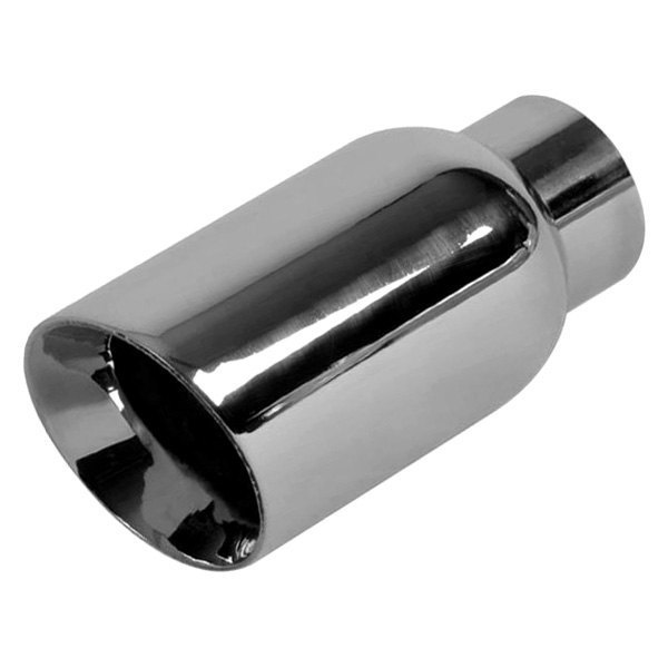 Vibrant Performance® - 304 SS Round Beveled Edge Angle Cut Double-Wall Polished Exhaust Tip