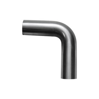Vibrant Performance® - 304 SS Natural 90 Degree Mandrel Bend Pipe (5" Inlet, 5" Outlet, 6" Leg A Length, 6" Leg B Length, 7.5" CLR)