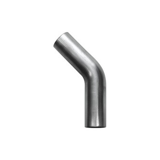 Vibrant Performance® - 304 SS Natural 45 Degree Mandrel Bend Pipe (4" Inlet, 4" Outlet, 6" Leg A Length, 6" Leg B Length, 6" CLR)