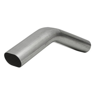 Vibrant Performance® - 304 SS 45 Degree Oval Vertical Plane Mandrel Bend Tubing (3" Diameter, 4.5" CLR)