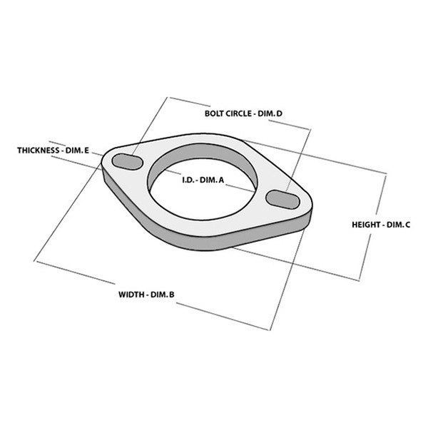 Vibrant Performance® - Stainless Steel 2-Bolt Exhaust Flange