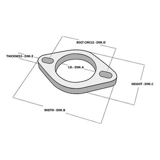 Vibrant Performance® - Stainless Steel 2-Bolt Exhaust Flange (2.5" ID)