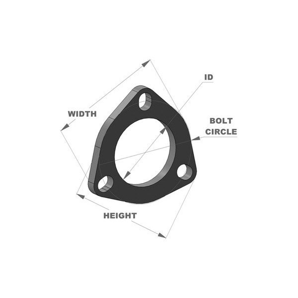 Vibrant Performance® - Stainless Steel 3-Bolt Exhaust Flange