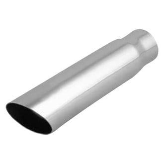 Vibrant Performance® - 304 SS Truck Style Round Angle Cut Single-Wall Exhaust Tip (2.25" Inlet, 3" Outlet, 11" Length)