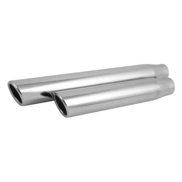 Vibrant Performance® - 304 SS Truck Style Round Rolled Edge Angle Cut Single-Wall Exhaust Tip