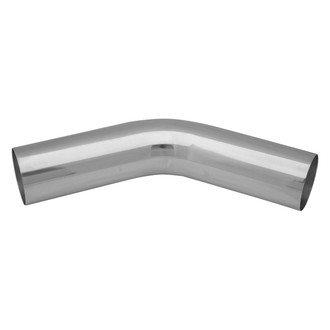 Vibrant Performance® - Aluminum Polished 45 Degree Mandrel Bend Pipe (4.5" Inlet, 4.5" Outlet, 4" Leg A Length, 4" Leg B Length, 6.75" CLR)