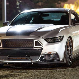 Vicrez® - VZ Style Black Front Bumper Splitter with Support Rods