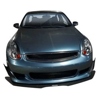 Vicrez® - Black Front Bumper Splitter with Support Rods