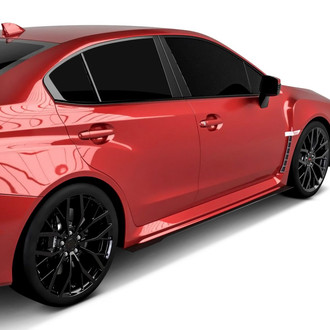 Vicrez® - LV Style Satin Black Ice Side Skirt Splitters