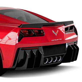 Vicrez® - Centa Style Carbon Flash Metallic Rear Diffuser Add-On Fins