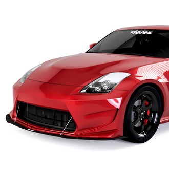 Vicrez® - Gloss Black Front Bumper Splitter with Support Rods for Amuse Front Bumper