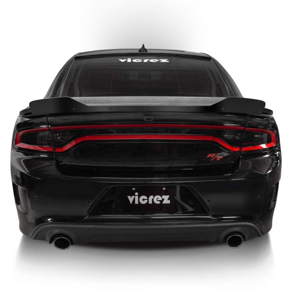 Vicrez® - V3R Style Matte Black Rear Wicker Bill Add-on Spoiler