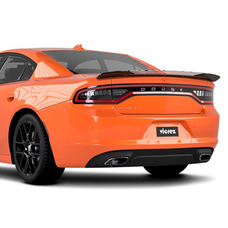 Vicrez® - V3R Style Textured Black Rear Wicker Bill Add-on Spoiler