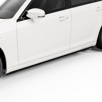 Vicrez® - LV2 Style Satin Black Ice Side Skirt Splitters