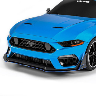 Vicrez® - LV4 Style Satin Black Front Bumper Splitter with Support Rods
