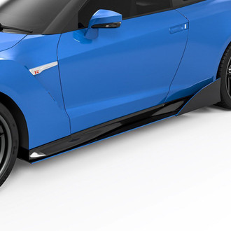 Vicrez® - VZR1 Style Matte Black Side Skirt Splitters