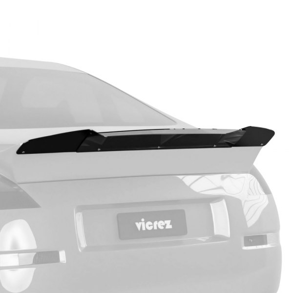 Vicrez® - V3R Style Carbon Fiber Rear Wicker Bill Add-on Spoiler