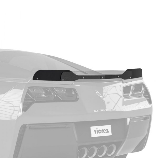 Vicrez® - VR1 Style Matte Black Rear Wicker Bill Add-on Spoiler