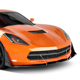 Vicrez® - VZR1 Style Urban Camo Front Bumper Splitter with Support Rods