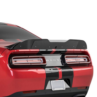 Vicrez® - V3R Style Gloss Carbon Fiber Rear Wicker Bill Add-on Spoiler