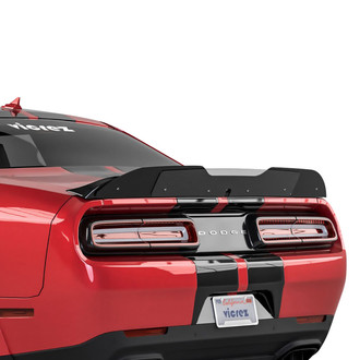 Vicrez® - V3R Style Matte Black Rear Wicker Bill Add-on Spoiler