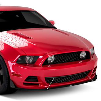 Vicrez® - V3R Style Black Front Bumper Splitter with Support Rods