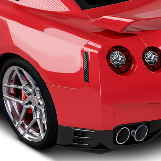 Vicrez® - LV Style Black Rear Bumper Side Splitters