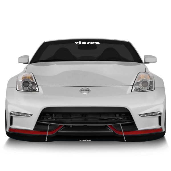 Vicrez® - V3R Style Front Bumper Lip Splitter with Support Rods