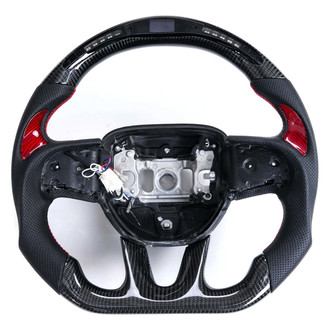Vicrez® - OE Carbon Fiber Black Steering Wheel with LED Dash Display
