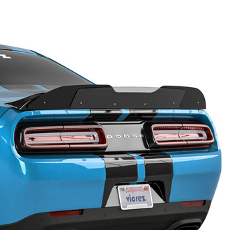Vicrez® - V3R Style Gloss Black Rear Wicker Bill Add-on Spoiler