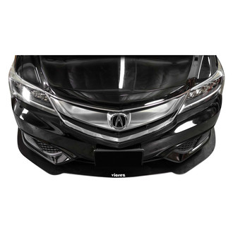 Vicrez® - VZ Style Black Front Bumper Lip Splitter with Support Rods