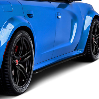 Vicrez® - V3R Style Carbon Flash Metallic Side Skirt Splitters