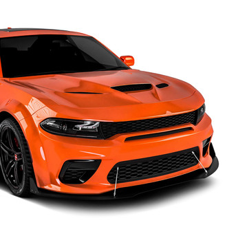 Vicrez® - VR3 Style Urban Camo Front Bumper Lip Splitter with Support Rods