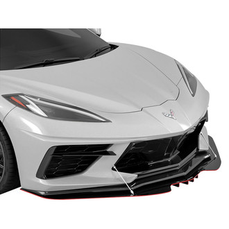 Vicrez® - R1 Style Carbon Flash Metallic Front Bumper Lip Splitter with Support Rods