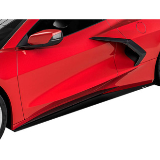 Vicrez® - R1 Style Carbon Flash Metallic Side Skirt Splitters