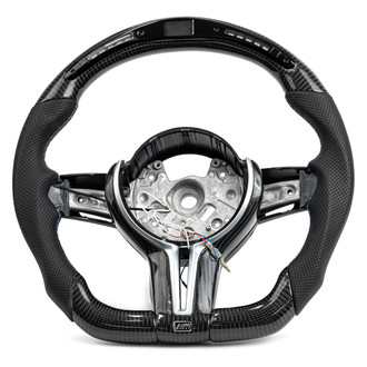 Vicrez® - M Performance Black Carbon Fiber Steering Wheel with LED Dash Display