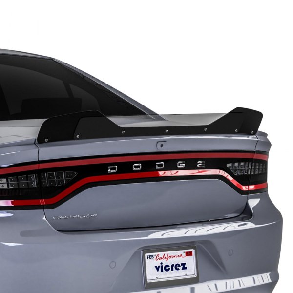 Vicrez® - VZ1 Style Satin Black Ice Rear Wicker Bill Add-on Spoiler