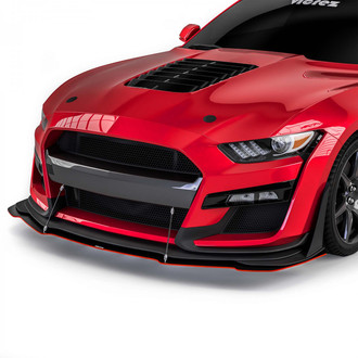 Vicrez® - GT500 Style Black Front Bumper Splitter with Support Rods