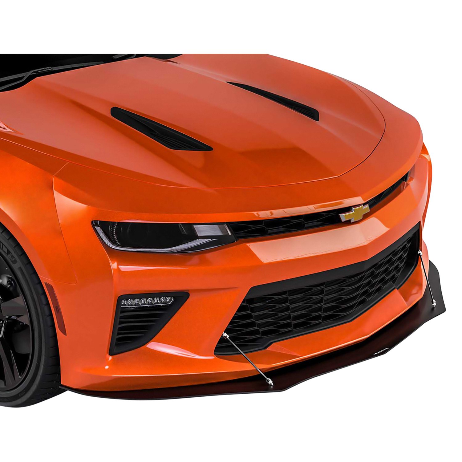 Vicrez® vz102167-CFZ - ZL1 Style Carbon Flash Metallic Front Bumper  Splitter with Support Rods