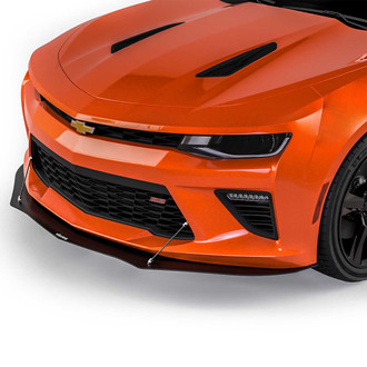 Vicrez® - ZL1 Style Black Front Bumper Splitter with Support Rods