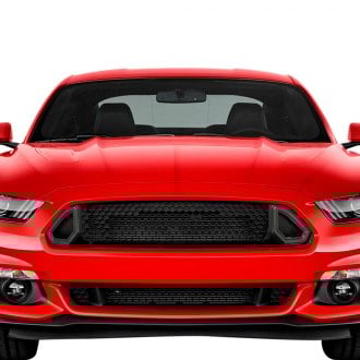 Vicrez® - 1-Pc Black Honeycomb Mesh Main Grille with LED Lights