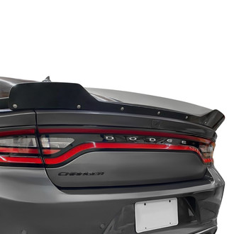 Vicrez® - Hellcat SRT Style Matte Black Rear Lip Spoiler with Wicker Bill Add-on