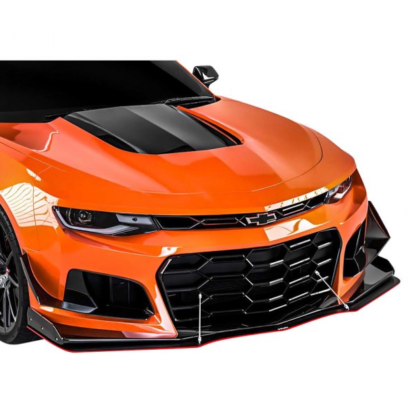 Vicrez® - ZL1 Style Front Bumper Splitter with Support Rods