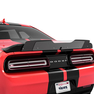 Vicrez® - V1R Style Dry Carbon Fiber Rear Wicker Bill Add-on Spoiler