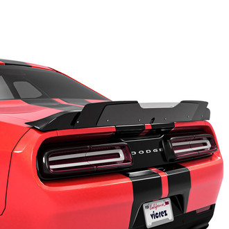 Vicrez® - V1R Style Gloss Black Rear Wicker Bill Add-on Spoiler