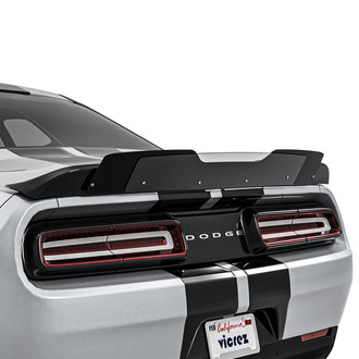 Vicrez® - V1R Style Gloss Black Rear Wicker Bill Add-on Spoiler