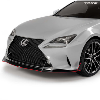 Vicrez® - VZ Style Black Front Bumper Splitter with Support Rods