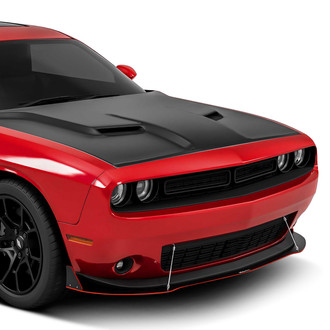 Vicrez® - VZ Style Gloss Black Front Bumper Splitter with Support Rods