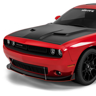 Vicrez® - VZ Style Black Front Bumper Splitter with Support Rods
